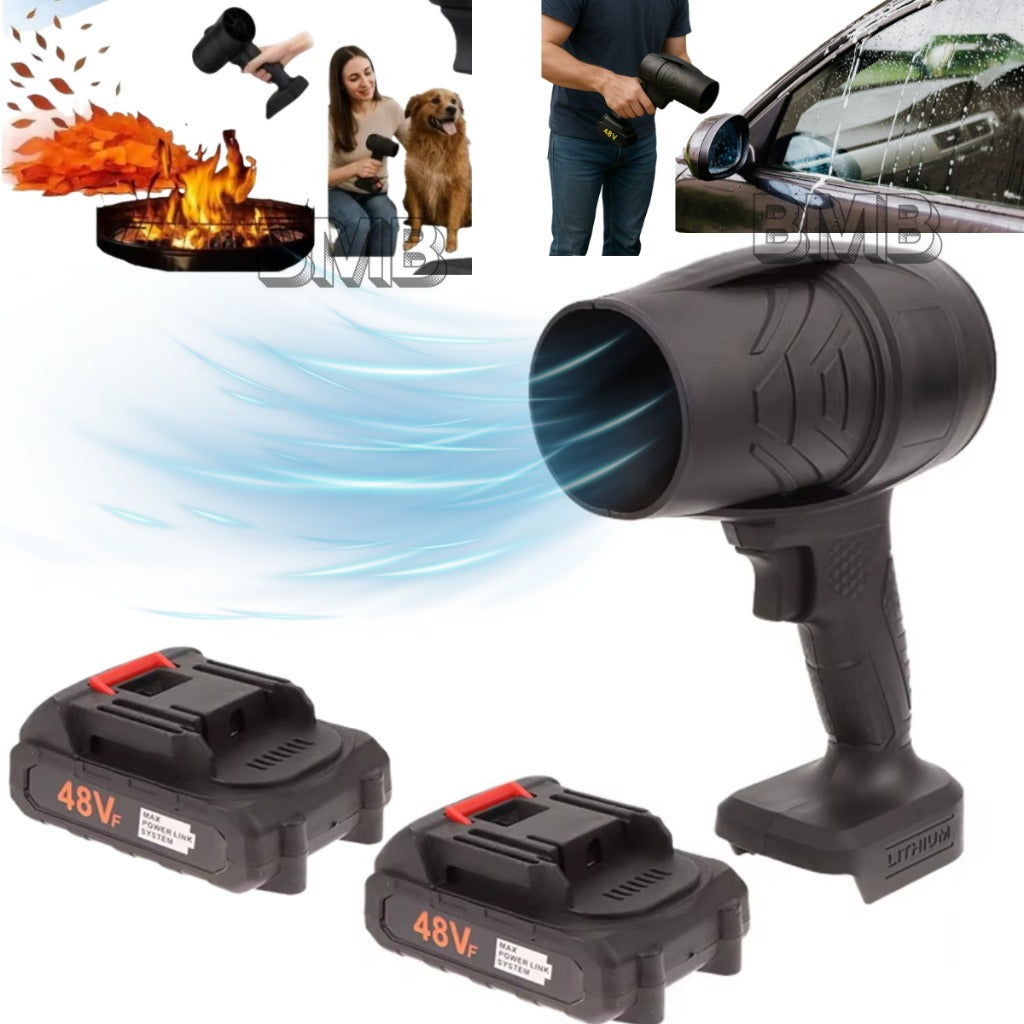 Soprador Turbo AirForce 48V™ | Portátil, Recarregável e com 2 Baterias para Limpeza Pesada